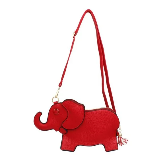 Red Elephant Crossbody Clutch Bag DST - Picture 2 of 5